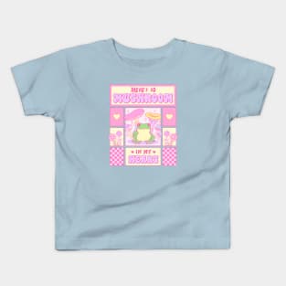 Theres So Mushroom In My Heart. Frog In Love. Happy Valentines Day Kids T-Shirt